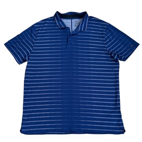 Nike Other - Nike Dri-Fit Men's Blue Standard Fit Striped Performance Polo Shirt Sz. XL NWOT